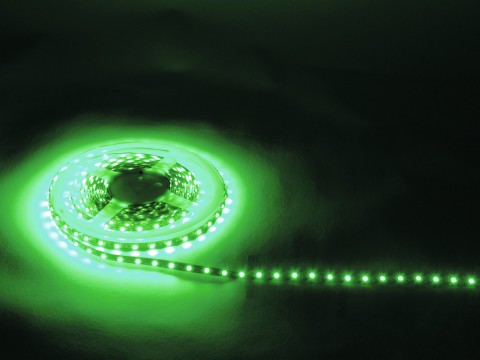 LED juosta 12V 4.8W/m nehermetiška IP20 žalia (green) 1m